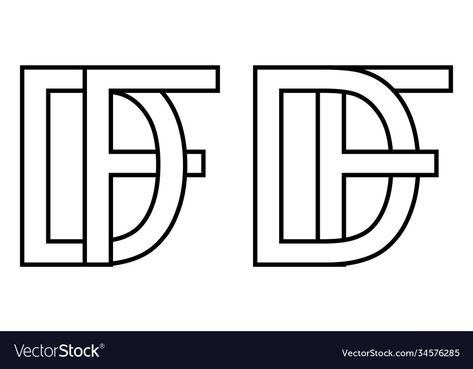 F D Logo, Letters Pattern, Capital Letters, Letter D, D F, Letter Patterns, Letter Logo, Business Names, Vector Logo