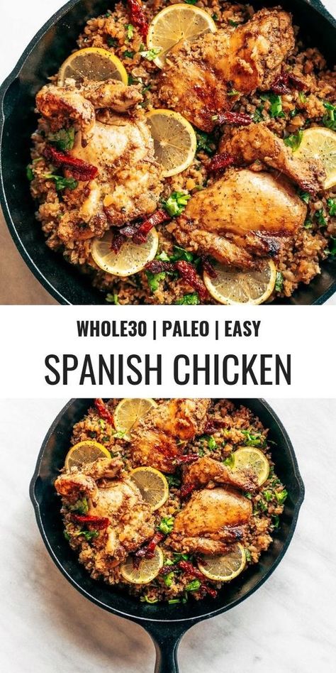 Whole 30 Lunch Ideas Meal Prep, Paleo Mexican Rice, One Pot Meals Whole 30, Whole 30 One Pot, Meal Prep Ideas Whole 30, Whole 30 Skillet Recipes, Whole 39 Dinner Recipes, Whole 30 Quick Lunch, Whole 30 Tuscan Chicken