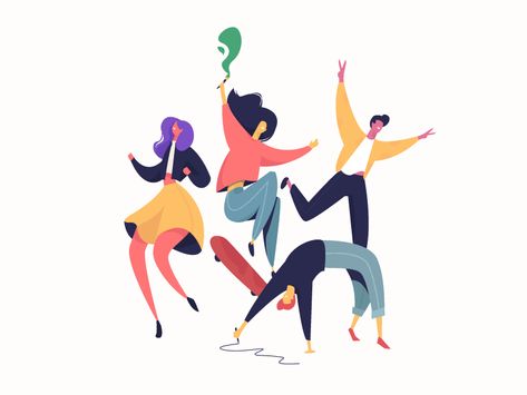 Community by Inga Hampton Community Illustration People, Happy People Illustration, Community Illustration, Happiness Illustration, 블로그 디자인, 심플한 그림, Happy Illustration, Illustration People, Flat Design Illustration