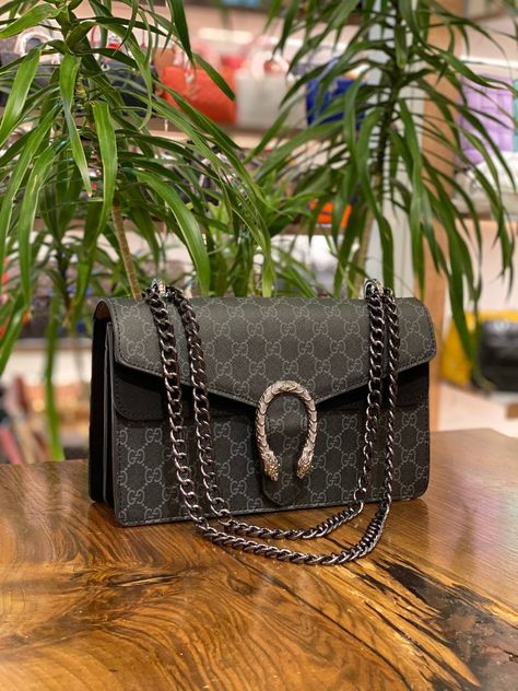 Louis Vuitton Chain Bag, Gucci Bag Black, Black Gucci Bag, God Dionysus, Gucci Bag Dionysus, Luxury Bags Collection, Aesthetic Bags, Detail Photos, Girly Bags