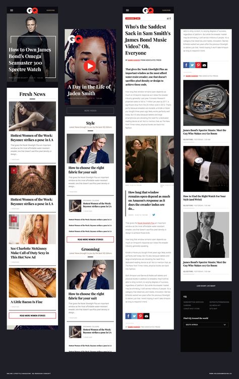 Web Design Inspiration Layout, Design 101, Mobile Website, Magazine Layout Design, Website Design Layout, Web Design Trends, Article Design, App Ui Design, Web Template Design