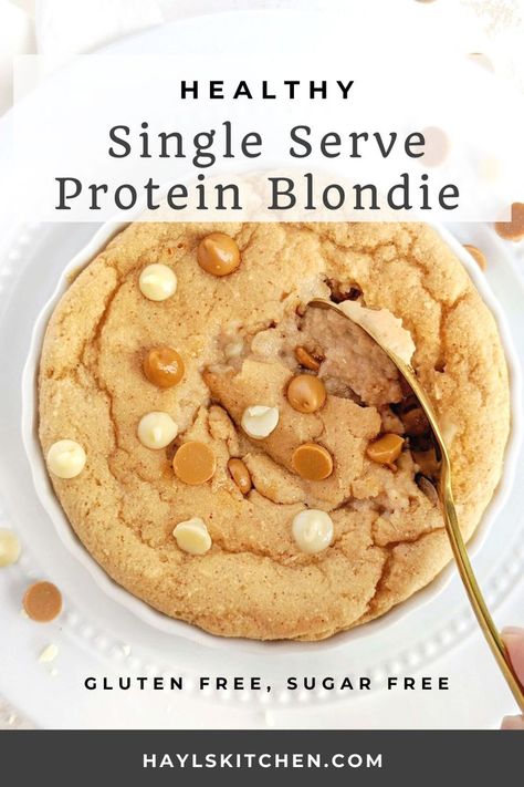 Vanilla Protein Powder Recipes Low Carb, Single Serve Low Calorie Meals, Low Calorie Blondies, Breakfast Ideas With Protein Powder, Single Serving Protein Cookie, Snickerdoodle Protein Powder Recipes, Single Serve Ice Cream Recipes, Protein Desserts Single Serve, Low Calorie Protein Powder Recipes