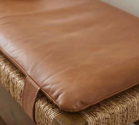 100% Genuine Real High Quality Leather Replacement Cushions - Etsy Leather Bench Cushion, Woven Bench, Suite Design, Bench With Back, French Industrial, Entryway Bench Storage, Leather Bench, Replacement Cushions, Primary Bedroom