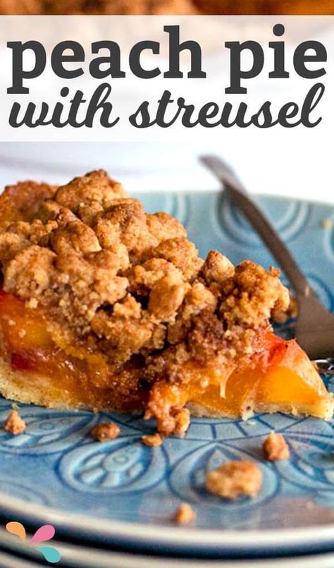 Peach Pie With Crumb Topping, Pie Crumble Topping, Homemade Peach Pie, Easy Peach Pie, Crumb Topping Recipe, Fresh Peach Recipes, Fresh Peach Pie, Peach Pie Recipes, Almond Cookie