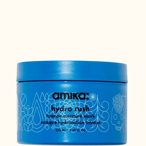 hydro rush intense hydration mask | amika uk Amika Hair Mousse, Amika Hydro Rush, Moisture Hair Mask, Gooseberry Fruit, Amika Hair Products, Coco Oil, Cloud Shoes, Hydrating Hair Mask, Hydrate Hair