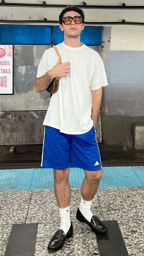 Summer Man Outfits, Adidas Shorts Outfit Men, Dad Style Outfits, Summer Fits Men 2024, Summer Outfits 2024 Men, Dad Style Aesthetic, Men’s Shorts, Men’s Summer Outfit, Spring Men Outfit