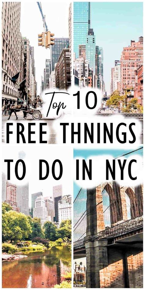 Although it is one of the most expensive cities in the world, New York also offers things to do 100% for free. So, no matter how small is your travel budget for a few days here, your vacation can be as successful as possible with these top 10 free things to do in New York. #newyork #newyorkonabudget #freethingsnewyork #newyorktop10 #newyorktravelguide #nyc #manhattan #usa | 10 free things to do in nyc | cheap things new york | new york travel guide 10 Days In New York, New York City In A Day, March In Nyc, New York To Do List, Top Things To Do In Nyc, Free Things To Do In Nyc, Nyc To Do, Things To Do In New York, One Day In Nyc