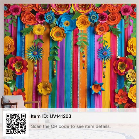 Mexican Tea Party, Mexican Tea, Flower Party Themes, Christmas Fiesta, Prom Backdrops, Christmas Gala, Mexican Party Decorations, Student Leadership, Prom Themes