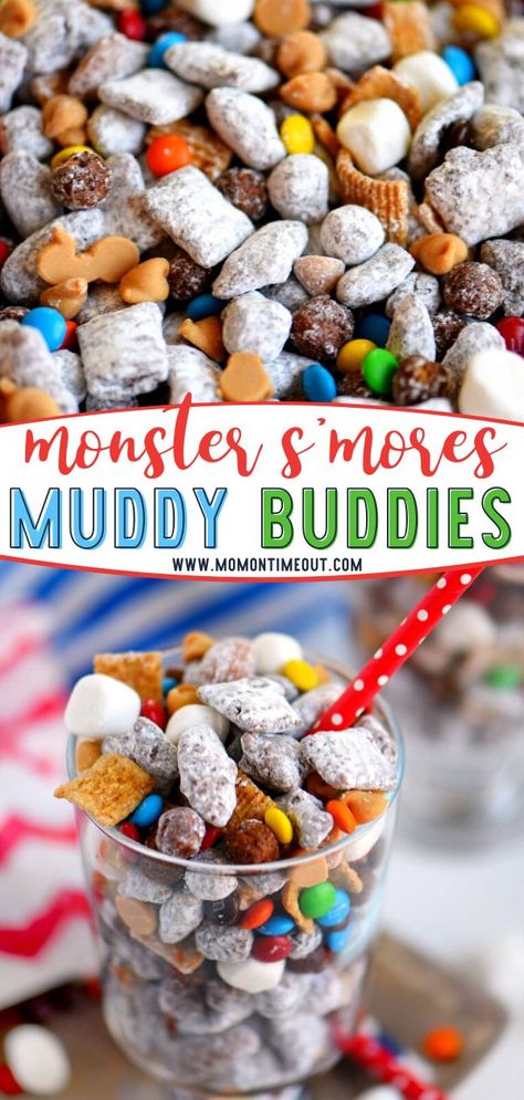 Sweet And Salty Muddy Buddies, Smore Snack Mix For Kids, Easy Birthday Treats For School, Snacks For Large Groups, Birthday Treat Ideas, Puppy Chow Snack, Chex Recipes, Puppy Chow Chex Mix Recipe, Chex Mix Puppy Chow