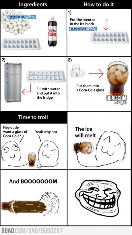 The best troll ever! Mentos And Coke, Evil Pranks, April April, April Fools Pranks, Good Pranks, 1 April, April Fools Day, Memes Br, April Fools