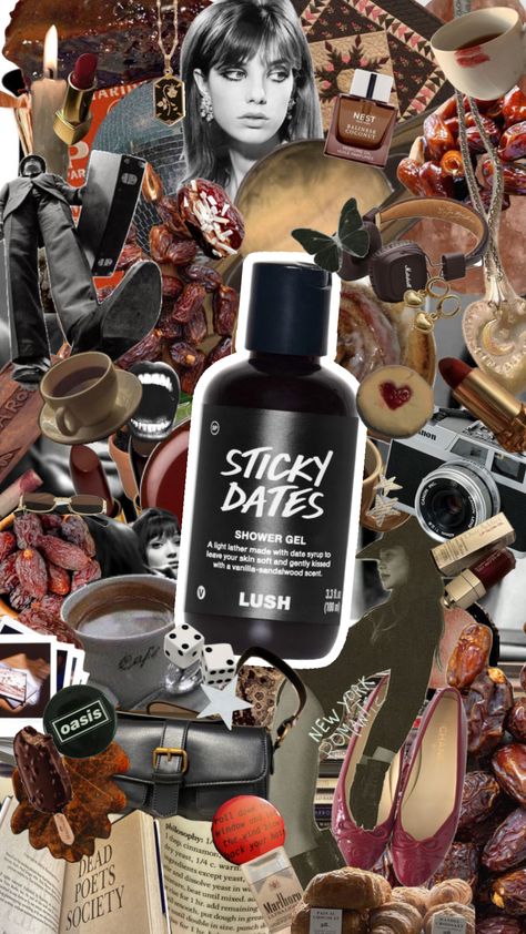 #stickydates #stickydateslush #date #dates #downtowngirl #brown #brownaesthetic #selfcare #skincare #lush #lushcosmetics #lushskincare Sticky Dates, Selfcare Skincare, Lush Cosmetics, Sandalwood Scent, Perfume Scents, Brown Aesthetic, Create Collage, Creative Play, Shower Gel