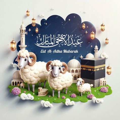 Premium Photo | Eid Adha Mubarak Eid Mubarak 2024, Eid Al Adha Mubarak Design, Eid Adha Mubarak Design, Eid Al Adha Decorations, Aid Mubarak, Galery Photo, Suba Bakhair, Eid Mubarak Design, Eid Mubrak