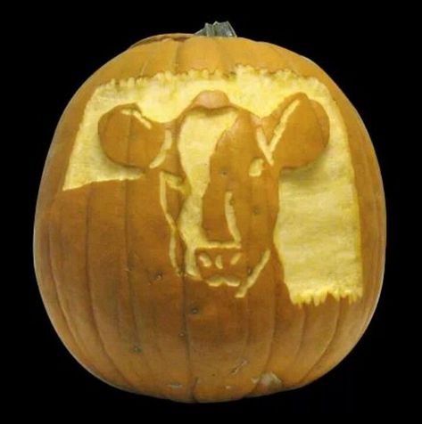 Cow Pumpkin Carving, Country Pumpkin Carving, Cow Pumpkin, My Squad, Amazing Pumpkin Carving, Pumpkin Carvings, Carved Pumpkin, Pumpkin Carvings Stencils, Pumpkin Carving Templates