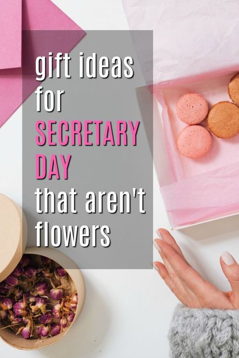 Gift Ideas for Secretary Day that Aren't Flowers | Ideas for Administrative Assistant Day | Creative Gifts for Secretaries | Thank you gifts for an executive assistant | Christmas presents for administration professionals | Birthday gifts for a school secretary Administration Gift Ideas, Gift Ideas For Administrative Assistant, Secretary Appreciation Gifts Diy, Professional Admin Day Gift Ideas, Administration Day Gift Ideas, School Secretary's Day Ideas, Best Secretary Gifts, Administrative Professionals Day Gifts Ideas Diy, Secretary Week Gift Ideas