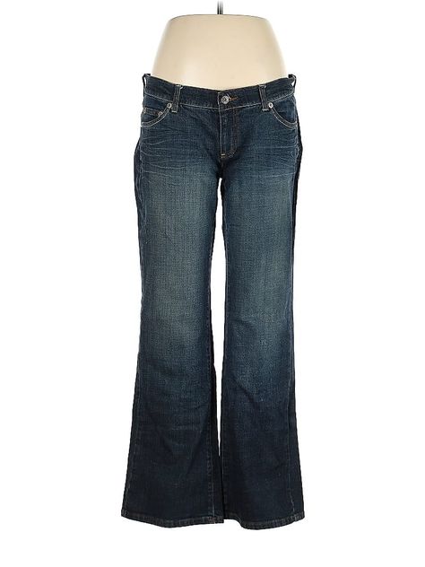 DKNY Jeans Jeans Size: 13 Blue Bottoms - used. 98% Cotton, 2% Spandex, Whiskering, Dark Wash, Print, Regular, High Rise | DKNY Jeans Jeans - High Rise: Blue Bottoms - Size 13 Dkny Jeans, High Jeans, Size 13, Blue Jeans, Jeans Size, Women Handbags, High Rise, Spandex, Handbags