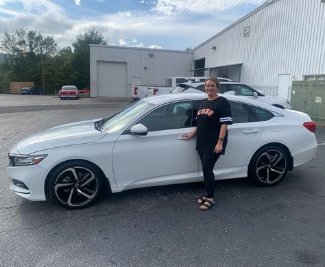 Congratulations Jenni Curvin on your 2018 Honda Accord Sport! Mark Stephens and our team THANK YOU for your business! #cooperchevroletbuick #preowned #tradein #honda #accord #sport #annistonal #oxfordal #eligoldworthy #productspecialistmarkstephens 2018 Honda Accord Sport, 2018 Honda Accord, Honda Accord Sport, First Car, Honda Accord, Buick, Thank You, Quick Saves