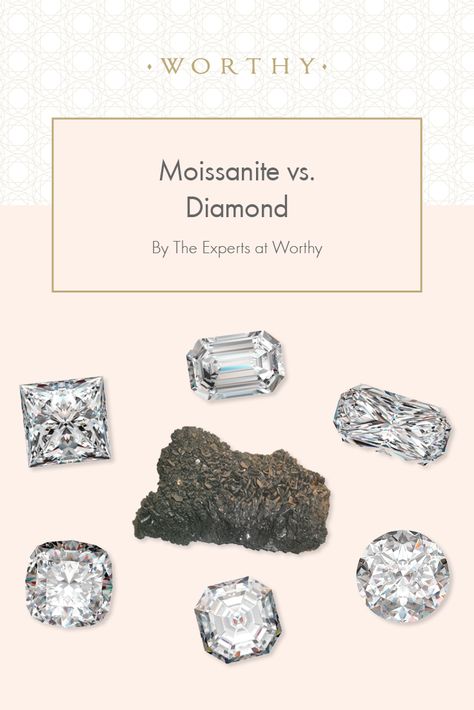 Diamond Vs Moissanite Side By Side, Ring Redesign, Moissanite Vs Diamond, Fire Color, Diamond Alternatives, Forever One Moissanite, Vs Diamond, Side By Side, Jewelry Lover