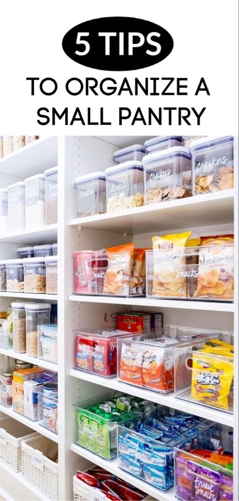 5 Tips to Organize a Small Pantry - Beauty For Ashes Organize A Small Pantry, Pantry Redo, Diy Pantry Organization, Small Pantry Organization, Beauty For Ashes, Organized Pantry, Pantry Organisation, Pantry Shelves, Food Pantry Organizing