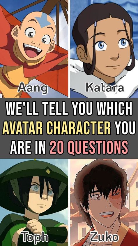 Which Avatar character are you? Avatar The Last Airbender Jokes, Matching Pfp Avatar The Last Airbender, What Avatar Character Are You Quiz, Avatar The Last Airbender Matching Pfp, Avatar The Last Airbender Quiz, Avatar Character Art, Matching Avatar Pfp, Things To Animate, Avatar And The Last Airbender