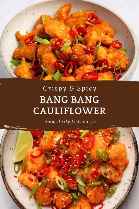 bang bang cauliflower Vegan Bang Bang Cauliflower, Bang Bang Cauliflower Air Fryer, Bangbang Cauliflower, Battered Cauliflower, Bang Bang Sauce Recipe, Bang Bang Cauliflower Recipe, Crunchy Cauliflower, Bang Bang Cauliflower, Popular Chinese Dishes