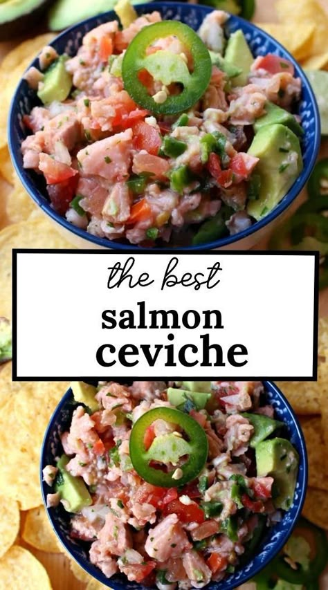 Salmon Civeche, Salmon Civeche Recipe, Smoked Salmon Ceviche, Salmon Ceviche Recipe Lime Juice, Seafood Ceviche Recipe, Seviche Recipes Tuna, Ceviche Recipe Salmon, Salmon Ceviche Recipe, Salmon Ceviche