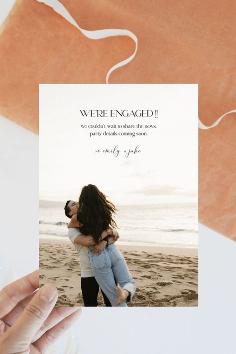 Engagement Announcement Cards, Engagement Portraits Poses, Wedding Announcements Photos, Engagement Announcement Photos, Engagement Invitation Cards, Just Engaged, Wedding Day Inspiration, Engagement Announcement, Engagement Invitations