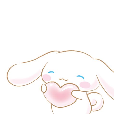 Cinnamoroll Heart Icon, Cinnamoroll Holding Heart, Cinammon Roll Sanrio Wallpaper, Cinnamoroll Valentines Day, Cinnamon Hello Kitty, Cinnamon Roll Heart, Drawing Of A Bunny, Cinnamoroll Pfp, I Wanna Be Yours