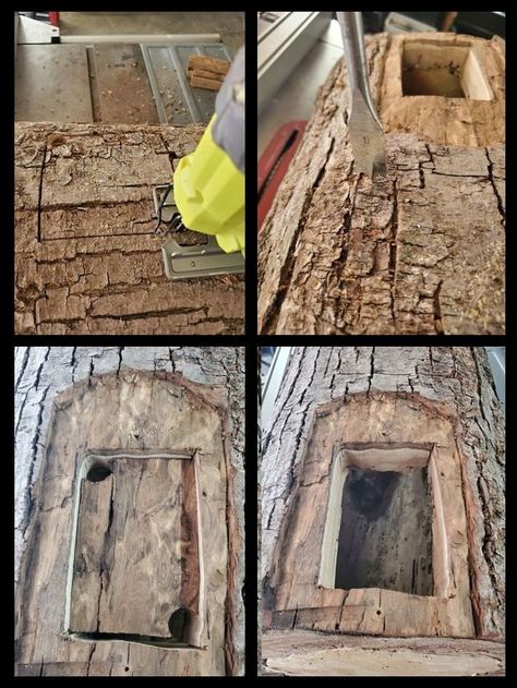 Fairy Doors In House, Fairy House Windows Diy, Fairy House From Tree Stump, Fairy Doors On Trees Diy How To Make, Diy Fairy Garden Ideas Homemade How To Make Tree Houses, Tree Stump Fairy House Diy, Gnome House Diy, Fairy House Diy How To Make A, Fairy House Diy Natural Materials