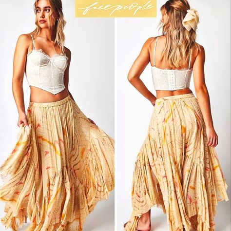 *Flawless/Like New/Includes Tags *Very Rare Fp Clover Printed Skirt Shade Sand Comb *Fp.Com Exclusive 2021- Limited Edition Shade Free People Fp One Clover Printed Maxi Skirt Sand Combo Xs, Recommend Sizes 2-6 -Breezy, Perfectly Printed, & Oh So Bohemian-Chic, This Stunning Skirt Will Turn Heads W/Every Step & Unmatchable Twirl. -With Its Unique Design, Airy Feel, Vibrant Prints & Bohemian Aesthetic, The Clover Printed Maxi Skirt Embodies Everything We About Free Peeps For Over 3 Decades. -Wethe Printed Maxi Skirt, The Perfect Date, Bohemian Aesthetic, Dusk Till Dawn, Printed Skirt, Free People Skirt, Perfect Date, Printed Maxi Skirts, Bohemian Chic