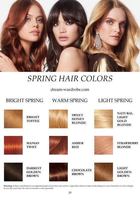 Summer Shopping Guide for the Spring Color Types – Dream Wardrobe Best Hair Color For True Spring, Light Spring Red Hair, Spring Personal Color Hair, Spring Tone Hair Colors, Hair Colors For Spring Skin Tones, Light Spring Hair Color Palette, Hair Colors For Bright Spring, Hair Color For Light Spring Skin Tone, Makeup For True Spring