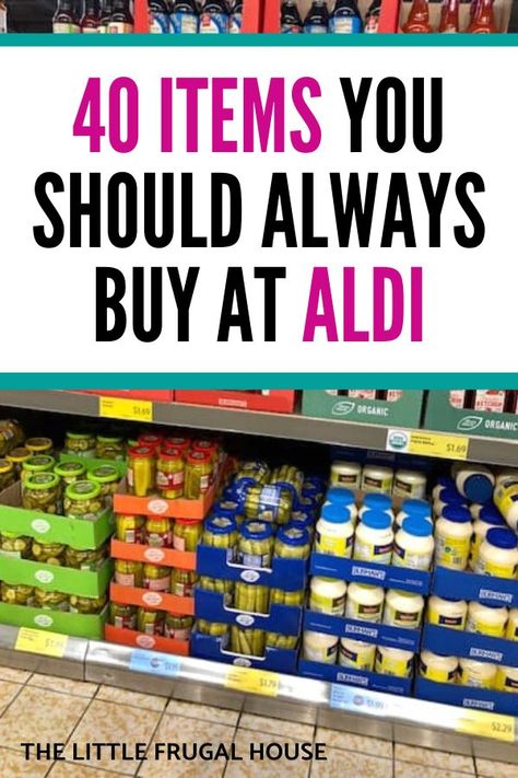 My favorite things to buy at Aldi. Learn what to buy and the must haves to cut your grocery budget, buy great food, and save time & money grocery shopping. Budget Food Shopping, Aldi Shopping List, Budget Grocery Shopping, Cheap Grocery List, Grocery Savings Tips, Frugal Meal Planning, Aldi Meal Plan, Cheap Groceries, Aldi Shopping