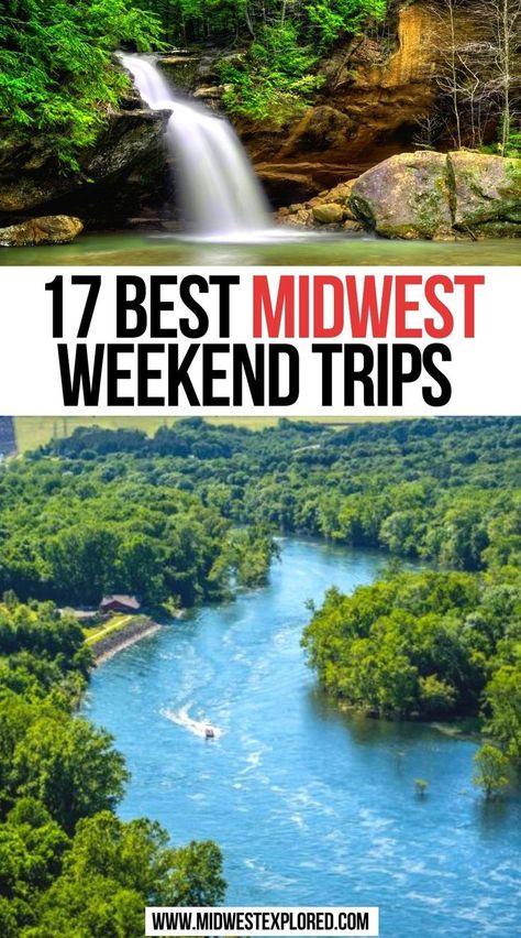 Best Midwest Weekend Trips Midwest Rv Trips, Long Weekend Vacation Ideas, Best Family Trips Out West, Out West Vacation Ideas, Minnesota Weekend Getaways, Midwest Summer Vacations, Midwest Camping Destinations, Midwest Fall Getaways, Midwest National Parks