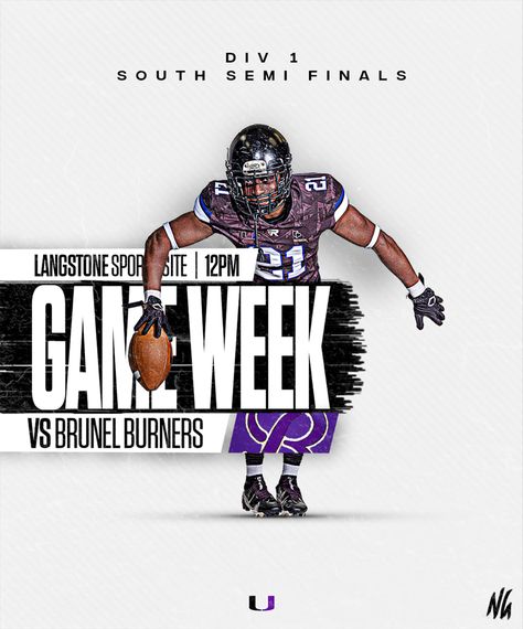 Portsmouth American Football Team Graphic Design Game Week by Me! Football Game Day Graphic Design, Football Game Day Graphics, Game Week Graphic, Game Day Post, Team Graphic Design, Game Day Graphics, Sports Broadcasting, Football Graphics, Sports Posters