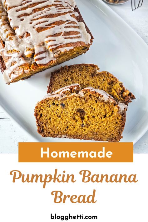 Pumpkin Banana Bread combines pumpkin's rich, warm flavors with the sweet, comforting taste of bananas. This loaf is a perfect blend of seasonal goodness and classic comfort. Whether you enjoy it with your morning coffee or as a delightful afternoon snack, this recipe will surely become a new favorite in your recipe box. Best Pumpkin Banana Bread, Banana Pumpkin Bread Recipe, Pumpkin Banana Recipes, Banana Bread Pumpkin, Banana Bread With Pumpkin Puree, Health Pumpkin Banana Bread, Pumpkin Banana Bread Pioneer Woman, Pumpkin Spice Bread, Pumpkin Banana Bread