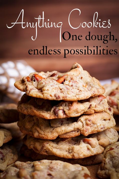 All Purpose Cookie Dough Recipe, Multiple Cookies From One Dough, Pantry Cookie Recipes, Different Cookies From One Dough, Cookie Mix Ins, Basic Cookies Recipes, Large Batch Cookies Easy, Cheap Cookie Recipes, Premade Cookie Dough Hacks