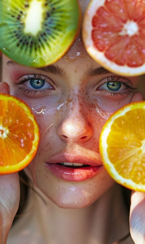 Colorful Lifestyle Photography, Fruit Photography People, Oranges Photoshoot, Fruit Photoshoot Model, Citrus Photoshoot, Fruits Photoshoot, Peach Photoshoot, Smriti Mandana, Fruit Photoshoot