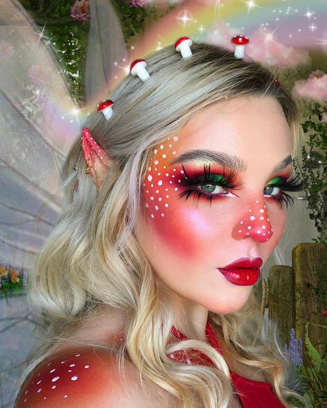 🦋 𝓐𝓵𝓲𝓬𝓲𝓪 𝓓𝓾𝓯𝓯𝔂 🦋 on Instagram: “🧚🏼‍♀️🍄𝓜𝓾𝓼𝓱𝓻𝓸𝓸𝓶 𝓯𝓪𝓲𝓻𝔂🍄🧚🏼‍♀️ Inspired by @alexaraemua && @charlottelooks!! I’ve been wanting to do this for so long now and I’m so proud of…” Woodland Mushroom Fairy Costume, Mushroom Fairy Costume Dress, Pink Mushroom Fairy, Mushroom Makeup Aesthetic, Mushroom Fairy Makeup Looks, Mushroom Fairy Halloween Costume, Mushroom Inspired Makeup, Mushroom Diy Crafts Ideas, Mushroom Costume Makeup