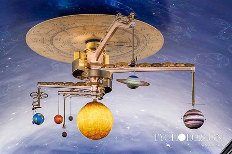 orrery6 Astronomical Clock, Big Girl Bedrooms, Custom Clocks, Planets And Moons, Solar System Planets, The Planets, The Solar System, Dream Room Inspiration, Our Solar System