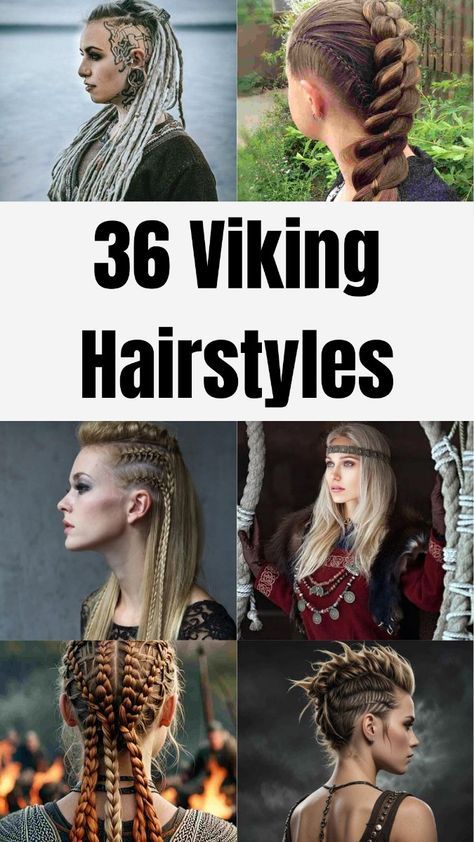 Unlock the fierce and rugged charm with these Viking Hairstyles! 🛡️ From braided warrior manes to intricate knot designs, discover how to channel your inner Norse warrior. Our collection features authentic Viking braids, beard styles, and braided beard combinations that will elevate your look to legendary status. Whether you're aiming for a historical reenactment or just want a bold new style, these Viking-inspired hairdos will make a powerful statement. Explore the ultimate guide to Viking hairstyles and transform your appearance with epic, warrior-worthy looks! 🌟🪓 Viking Bridesmaid Hair, Scottish Warrior Highlanders, Viking Braids Female Shaved Sides, Viking Braids Curly Hair, Braids For Very Long Hair, Funky Braided Hairstyles, Viking Warrior Hairstyles Women, Diy Viking Hairstyles Women, Women Viking Braids