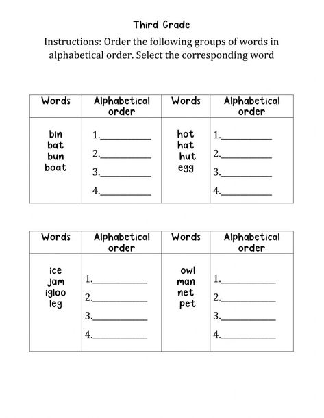 Alphabetical Order Activities, Alphabetical Order Worksheets, Abc Order Worksheet, 2024 Classroom, Classroom Preparation, English Grammar Exercises, History Worksheets, English Activities For Kids, Grammar Exercises