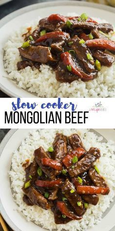 This Slow Cooker Mongolian Beef is so quick and easy — throw everything in the crockpot and let it cook! Tender strips of steak, covered in a rich, dark sauce full of Asian flavours with a touch of sweetness.  #slowcooker #crockpot #beef #dinner #recipe #recipes | crockpot meal | crockpot recipe | slow cooker meal | slow cooker recipe Low Carb Steak Crockpot Recipes, Crockpot Mongolian Beef And Broccoli, Diced Steak Recipes Slow Cooker, Steak Strips Recipe Crockpot, Blade Steak Recipes Crockpot, Crockpot Summer Meals Beef, Filet Mignon Crockpot Recipes, Crockpot Recipes Fast, Crock Pot Chinese Food