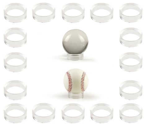 PRICES MAY VARY. Solid durable display holders for baseball collections. Polished beveled smooth edge with clear color not effecting the displayed object. High quality holding up to 20lb weight stone balls or any other heavy balls Size: 1-5/8" inches diameter. Perfect to display balls collections as such basketball, volley ball, and other large round object balls 100% safe and non-harmful to expensive collection & 1 Year Free Replacement for quality issue ( defect rate under 0.3% ) Baseball Display, Volley Ball, Display Cases, Smooth Edges, Display Case, Display Stand, 1 Year, Accent Decor, Soccer