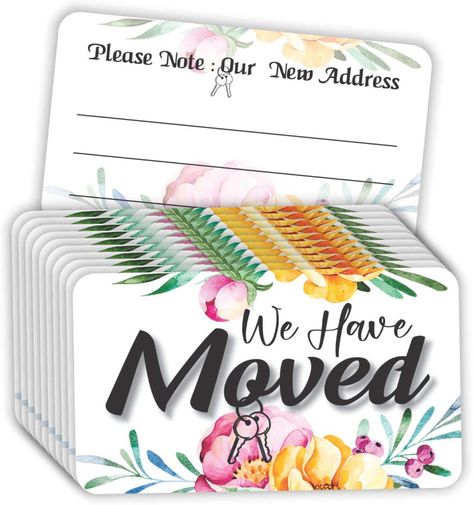 We Have Moved Announcement, Moving House Card, New Address Announcement, House Cards, Elopement Announcement, Moving Home, Standard Business Card Size, Moving Announcements, New Address