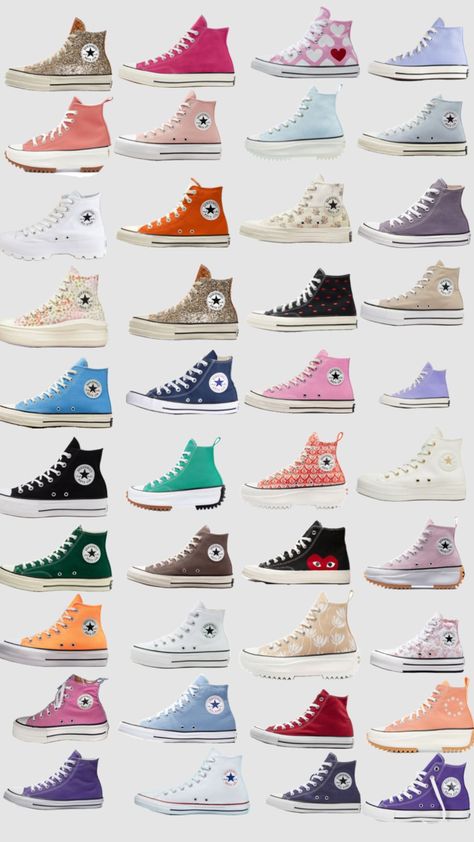 Shoe Wishlist Converse, Converse Wishlist, Converse Cute, Shoes Popular, Sneakerhead Room, Cute Converse, Shoes For School, Pretty Shoes Sneakers, Shoe Wishlist