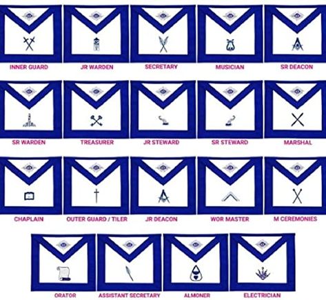 Masonic Order, Masonic Lodge, Master Of Ceremonies, Blue Belt, The Orator, Linen Apron, Blue Ribbon, Grosgrain Ribbon, Dining Linens