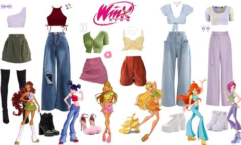 Aisha Winx Club Outfit Halloween, Winx Club Outfits Aisha, Techna Winx Club Outfits, Winx Aisha Outfits, Winx Aesthetic Outfit, Aisha Winx Club Outfit, Winx Club Stella Outfit, Winx Club Musa Outfits, Aisha Winx Club Costume