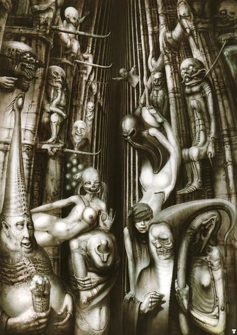 The Most Unforgettable Creations of H. R. Giger Hr Giger Art, Giger Alien, Giger Art, H.r. Giger, Arte Alien, Psy Art, Illustration Photo, Chur, Alien Art