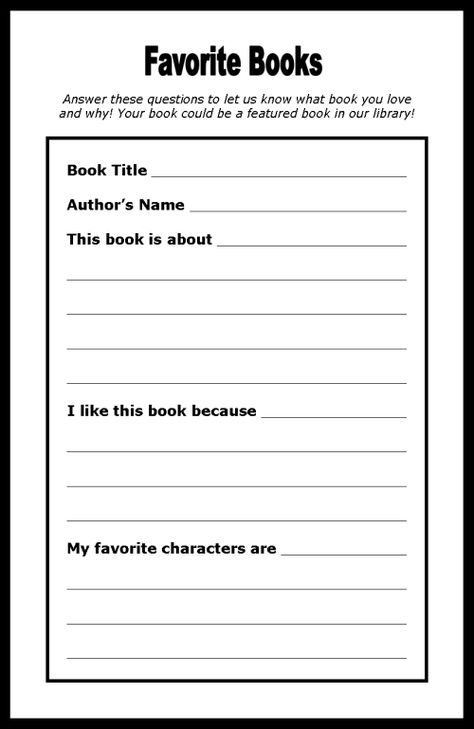 favorite books Preschool Memory Book, Book Worksheet, Grade Book Template, Character Worksheets, All About Me Book, All About Me Activities, Summary Writing, About Me Activities, Teacher Worksheets