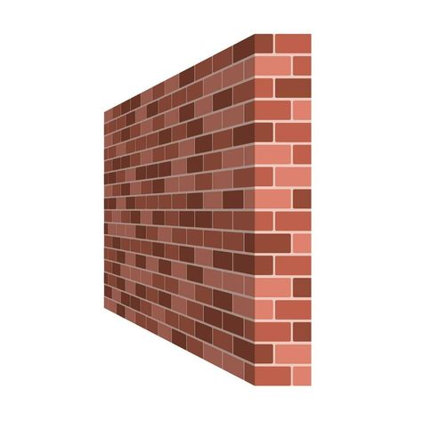 Brick wall perspective isolated on white background, Masonry red or brown brick. Vector illustartion. Brick Wall Illustration, Brown Brick, Point Perspective, Wedding People, Cityscape Photos, Logo Banners, Nature Backgrounds, Heart With Arrow, Background Banner