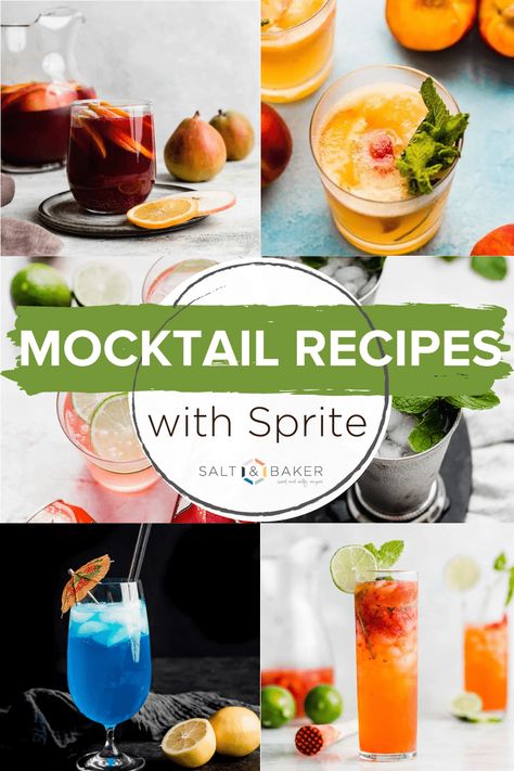 Sprite Mocktails Non Alcoholic, Mocktail With Sprite, Virgin Mojito Recipe With Sprite, Sprite Mocktail Recipe, Mojito Recipe With Sprite, Sprite Mocktail, Recipes With Sprite, Virgin Drink Recipes, Strawberry Mocktail Recipe